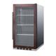 "19"" wide shallow depth indoor/outdoor beverage center with panel-ready glass door and black interior - Summit Appliance SPR488BOSCSSPNR"