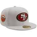 Men's New Era White San Francisco 49ers 1996 Pro Bowl Patch Red Undervisor 59FIFY Fitted Hat