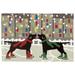 "Liora Manne Frontporch Holiday Ice Dogs Indoor/Outdoor Rug Multi 24""x36"" - Trans Ocean Import Co FTP23152644"