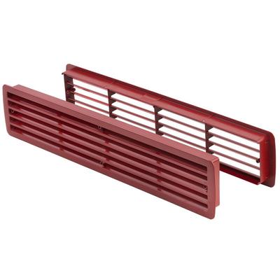 Ms Beschläge - Lüftungsgitter Türlüftung Kunststoff Rubinrot paarweise 457mm x 92mm Image