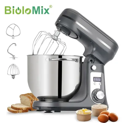 BioloMix-Filles en acier inoxydable 6L/5L 6 vitesses mélangeur de cuisine crème œuf fouet