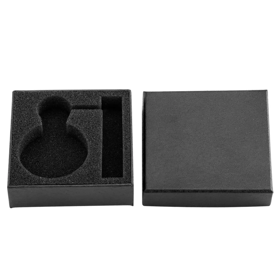 Boîte de montre de poche noire carrée, boîte de rangement en papier, coffrets cadeaux 9*9*2.6cm