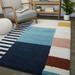 Marc Geometric Color Blocked Shag Area Rug