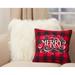 Buffalo Plaid Pillow With Merry Design