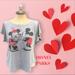 Disney Tops | Disney Parks Mickey Minnie Mouse Glitter Tshirt | Color: Gray | Size: Xl