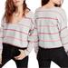 Free People Sweaters | Free People Make You Mine Grey Stripe Sweater.... | Color: White | Size: L