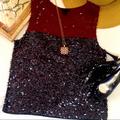 J. Crew Tops | J. Crew Sequined Top | Color: Blue/Red | Size: M