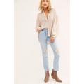 Free People Jeans | Bliss And Mischief Song Of The West Jeans | Color: Blue/Cream | Size: 26