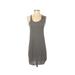 Beautiful People Casual Dress - Shift Scoop Neck Sleeveless: Gray Solid Dresses Women's Size Small