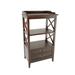 Wooden Storage Rack with 2 Drawers and 2 Shelves, Brown