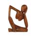 12" Wooden Handmade Abstract Sculpture Statue Handcrafted "Thinking Man 2" Gift Home Decor Figurine Accent Artwork Hand Carved