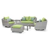 Cannes 6 Piece Sunbrella Outdoor Patio Love & Motion Club Set