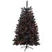 6ft Black Noble Spruce Artificial Halloween Tree, Orange Lights