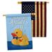 Angeleno Heritage 2-Sided 40 x 28 in. Polyester House Flag in Black/Blue/Brown | 40 H x 28 W in | Wayfair AH-FD-HP-137352-IP-BOAA-D-US20-AH