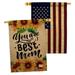 Angeleno Heritage 2-Sided 40 x 28 in. Polyester House Flag in Black/Blue/Brown | 40 H x 28 W in | Wayfair AH-MD-HP-137179-IP-BOAA-D-US20-AH