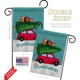 Angeleno Heritage It's Winter Time 2-Sided Polyester Blend 18.5 x 13 in. Flag Set in Blue/Green/Red | 18.5 H x 13 W in | Wayfair