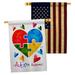 Angeleno Heritage 2-Sided Polyester 40 x 28 in. House Flag in Blue/Red/Yellow | 40 H x 28 W in | Wayfair AH-ST-HP-137487-IP-BOAA-D-US21-AH
