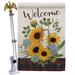 Angeleno Heritage Welcome Sunflower House 2-Sided Polyester 40 x 28 in. Flag Set in Black/Brown/Yellow | 40 H x 28 W in | Wayfair