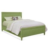 Birch Lane™ Jandre Low Profile Standard Bed Wood/Wicker/Rattan in Green/White | 52 H x 76 W x 86 D in | Wayfair 368366F802DD4443B0C97430E677782C