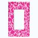 WorldAcc Leopard Print 1-Gang Rocker Wall Plate in Pink | 4.5 H x 2.75 W x 0.15 D in | Wayfair F-R1-LEO001