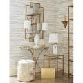 Chelsea House 28" White/Gold Table Lamp Silk/Ceramic in Brown/White/Yellow | 28 H x 13 W x 13 D in | Wayfair 69760