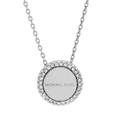 Michael Kors Jewelry | Michael Kors Logo Disc Pendant Necklace Silver | Color: Silver | Size: Os