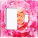 WorldAcc Flower Rose 1 2-Gang Toggle Light Switch/Rocker Combination Wall Plate in Pink | 4.5 H x 4.56 W x 0.15 D in | Wayfair F-GT2-ROS002