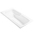 MTI Baths Wyndham 71" x 36" Drop in Air Acrylic Bathtub w/ Heater & Integrated Seat Acrylic in White | 19 H x 70.75 W in | Wayfair AST19-WH
