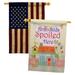 Breeze Decor Decorative Home Decor 2-Sided Polyester 40 x 28 in. House Flag in Blue/Brown/Red | 40 H x 28 W in | Wayfair