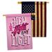 Ornament Collection 2-Sided Polyester 40" x 28" House Flag in Brown/Pink | 40 H x 28 W in | Wayfair OC-ST-HP-192328-IP-BOAA-D-US20-OC