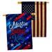 Ornament Collection King House 2-Sided Polyester 28 x 40 in. House Flag in Blue/Red/White | 40 H x 28 W in | Wayfair