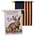 Breeze Decor Bunny Eggs 2-Sided Polyester 40 x 28 in. House Flag in Brown/White | 40 H x 28 W in | Wayfair BD-EA-HP-103083-IP-BOAA-D-US21-BD