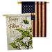 Breeze Decor Decorative Home Decor 2-Sided Polyester 40 x 28 in. House Flag in Blue/Brown/Red | 40 H x 28 W in | Wayfair