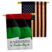 Breeze Decor Juneteenth Freedom Day 2-Sided Polyester 40 x 28 in. House Flag in Blue/Brown/Red | 40 H x 28 W in | Wayfair