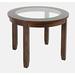 Lark Manor™ Airi Counter Height 42" Acacia Dining Table Wood/Glass in Brown | 30 H x 42 W x 42 D in | Wayfair 7F20F3C930B44D0AB43A727721C1CBC2