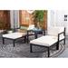 Highland Dunes Eastway Outdoor 9 Piece Seating Group w/ Cushions Wood/Natural Hardwoods in Gray | Wayfair B7BB090B2D554CD6B2AA34BE8F44095A