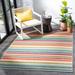 Green/White 0.28 in Indoor Area Rug - Bayou Breeze Kamari Striped Ivory/Green Area Rug Polypropylene | 0.28 D in | Wayfair