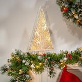 The Holiday Aisle® Lit Laser Cut Tree Metal | 15.75 H x 8.07 W x 1.77 D in | Wayfair A031648700F4423FB4864630836916BB