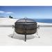 Darby Home Co Yaretzi 24.01" H x 13.78" W Steel Wood Burning Outdoor Fire Pit w/ Lid Steel in Black/Brown/Gray | Wayfair