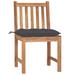 Winston Porter Solid Wood Teak Patio Chairs w/ Cushions Wood in Brown/White | 35.4 H x 19.7 W x 20.9 D in | Wayfair