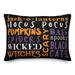 The Holiday Aisle® Stockett Halloween Words Outdoor Rectangular Pillow Cover & Insert Polyester/Polyfill blend | 20 H x 14 W x 1.5 D in | Wayfair