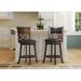 Darby Home Co Scoggin Swivel Bar & Counter Stool Wood/Upholstered in Gray/Black/Brown | 37 H x 18.25 W x 18.25 D in | Wayfair