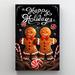 The Holiday Aisle® Gingerbread Man Cookies - Happy Holidays Gallery Wrapped Canvas - Christmas Holiday Decor | 20 H x 16 W x 2 D in | Wayfair