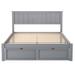 Red Barrel Studio® Full Size Platform Bed w/ Under-Bed Drawers, White Wood in Gray, Size 36.2 H x 57.6 W x 76.0 D in | Wayfair