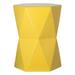 Corrigan Studio® Anno LG MATRIX HEX STOOL, WHITE 17X22"H Ceramic in Yellow | 22 H x 17 W x 17 D in | Wayfair 766E3285440E405B9717DAFE9B5E8A20