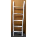 MGP Teak 66"H White Log Ladder Wood/Solid Wood in Brown/White | 66 H x 19 W x 2 D in | Wayfair TL-66-W