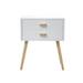 George Oliver Curtina 2 - Drawer Solid Wood Nightstand Wood in Blue | 23.23 H x 17.72 W x 13.78 D in | Wayfair 47071A7A27234BC9A447ACA80135DA0C