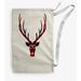 The Holiday Aisle® Cool Dude Holiday Reindeer Christmas Laundry Bag Fabric in Gray/White | 36 H in | Wayfair A0DAAE73C79B42449B86D112613EDDAA