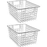 Sorbus Large Wire Pantry Baskets Freezer Bin Organizer For Food Pantry, Freezer, Kitchen, Basket Storage For Home, Bathroom | Wayfair MTL-BINA2-SIL