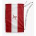 The Holiday Aisle® Joy on a Stripe Christmas Laundry Bag Fabric in Red/White | 36 H x 28 W in | Wayfair 1A3DE6DF0E184F0891918DE502018D85